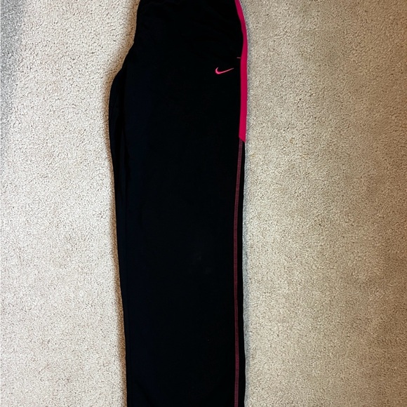 Nike Therma FIT Track Pants Women’s XL Black Pink - Picture 3 of 5